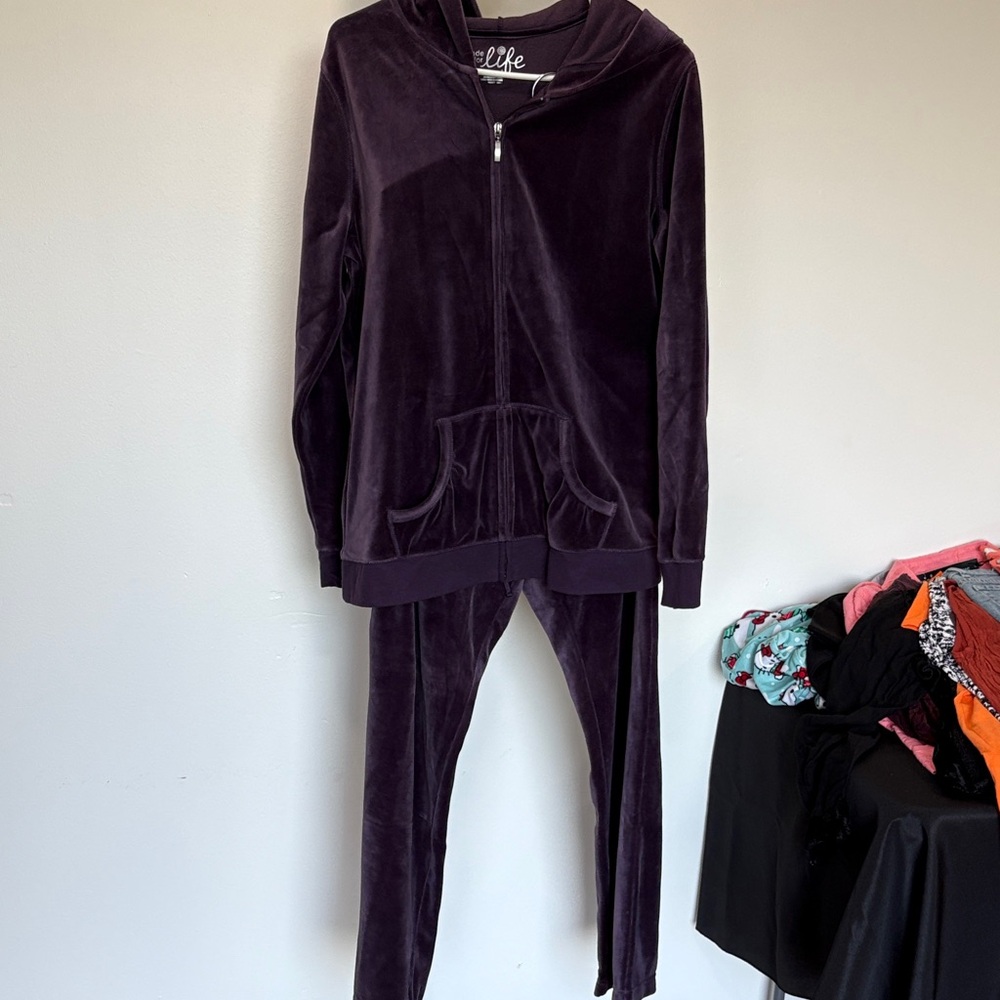 Made for Life Lavender Velour Set